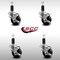 Service Caster 3'' SS Phenolic Swivel 1-1/4'' Expanding Stem Caster Set with Brake, 4PK SCC-SSEX20S314-PHS-TLB-114-4 - alternate 4